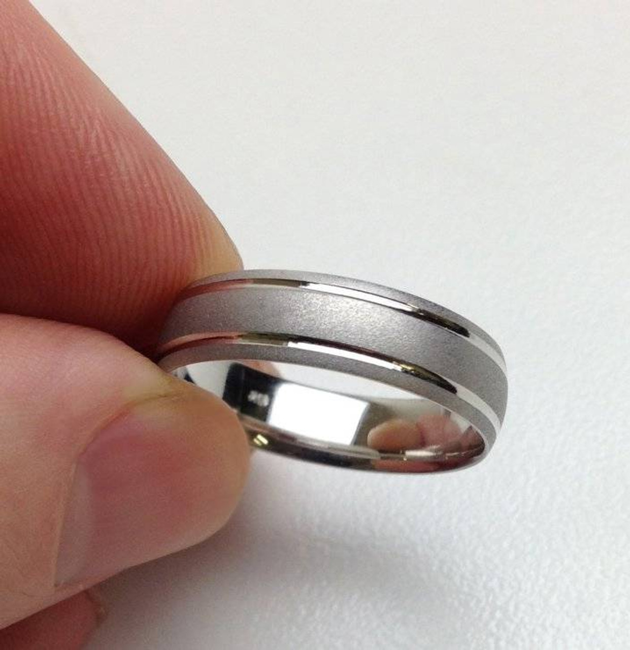 Sandblasted on sale wedding band