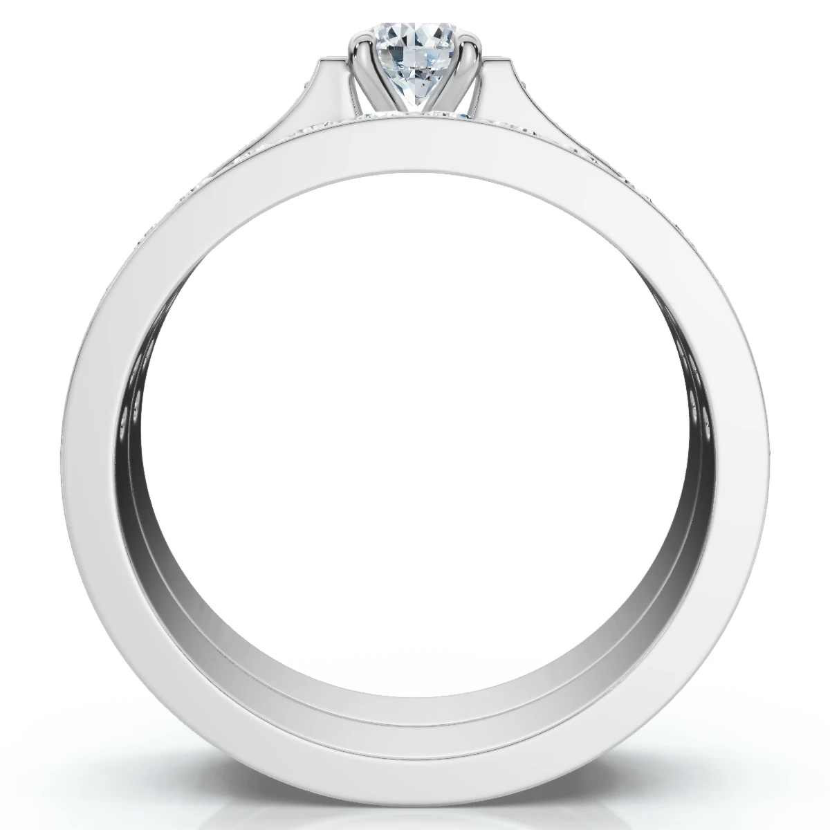 1/2ct Diamond Engagement Matching Wedding 14K White Gold Ring Set (G-H, I1)