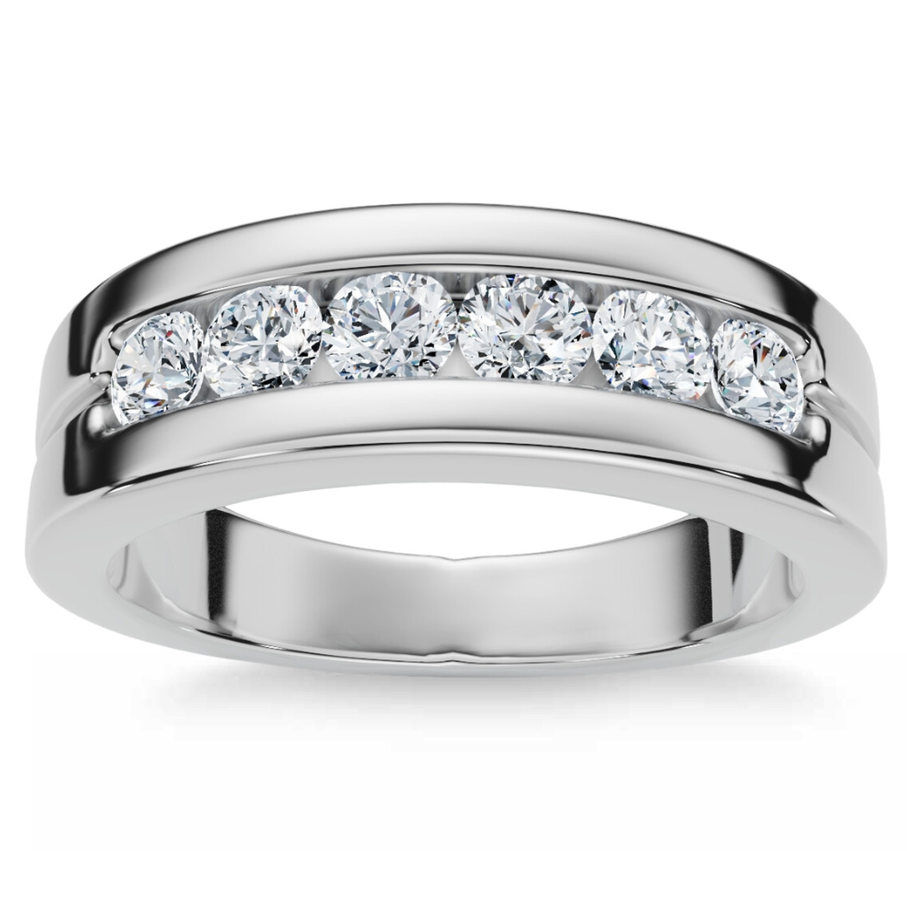 5/8ct Diamond Wedding 14K White Gold Anniversary Ring (G-H, I1) 5/8ct Diamond Wedding 14K White Gold Anniversary Ring (G-H, I1)
