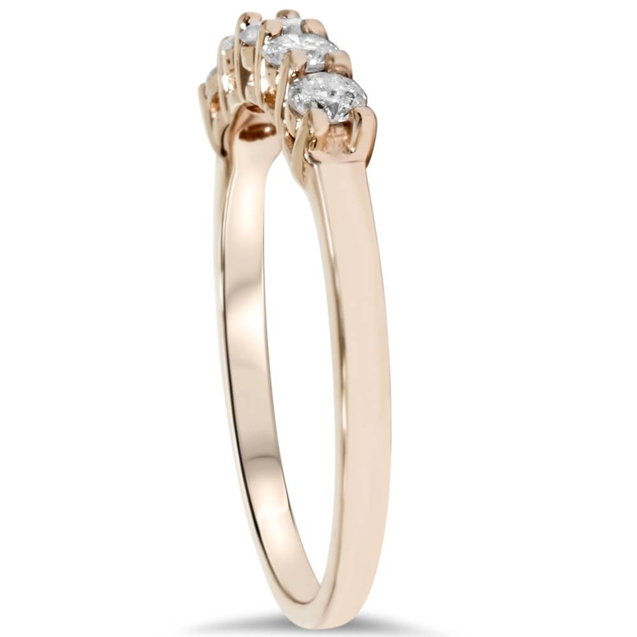 1/2ct Five Stone Diamond Ring 10K Rose Gold (G-H, I2-I3) 1/2ct Five Stone Diamond Ring 10K Rose Gold (G-H, I2-I3)