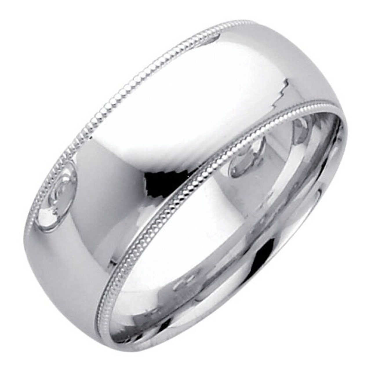 950 Platinum 5mm Flat Comfort Fit Wedding Band Ring