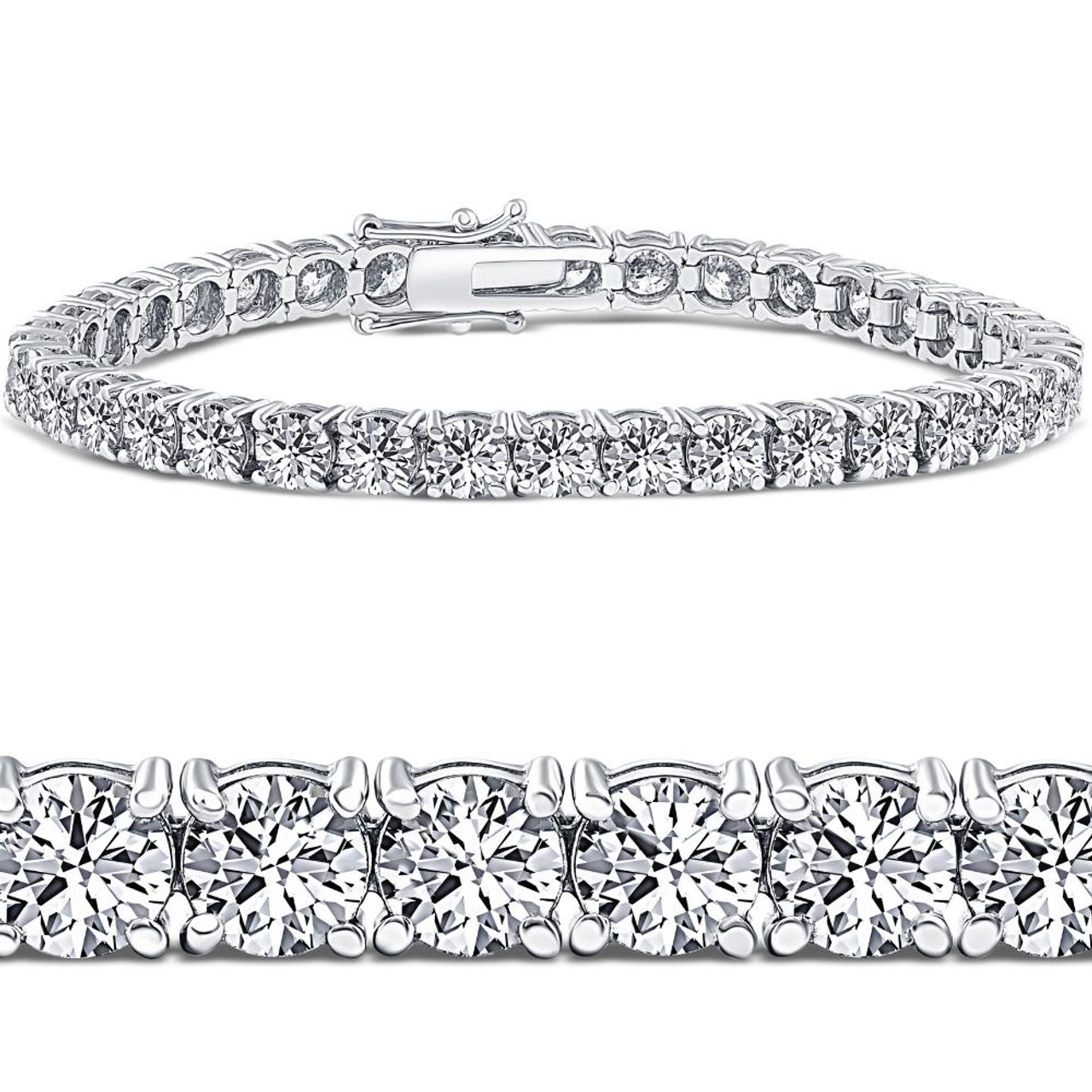 10ct tw NewBorn Lab Created Diamond Tennis Bracelet in 14K White Gold  TTGW06120 - Ramsey's Diamond Jewelers