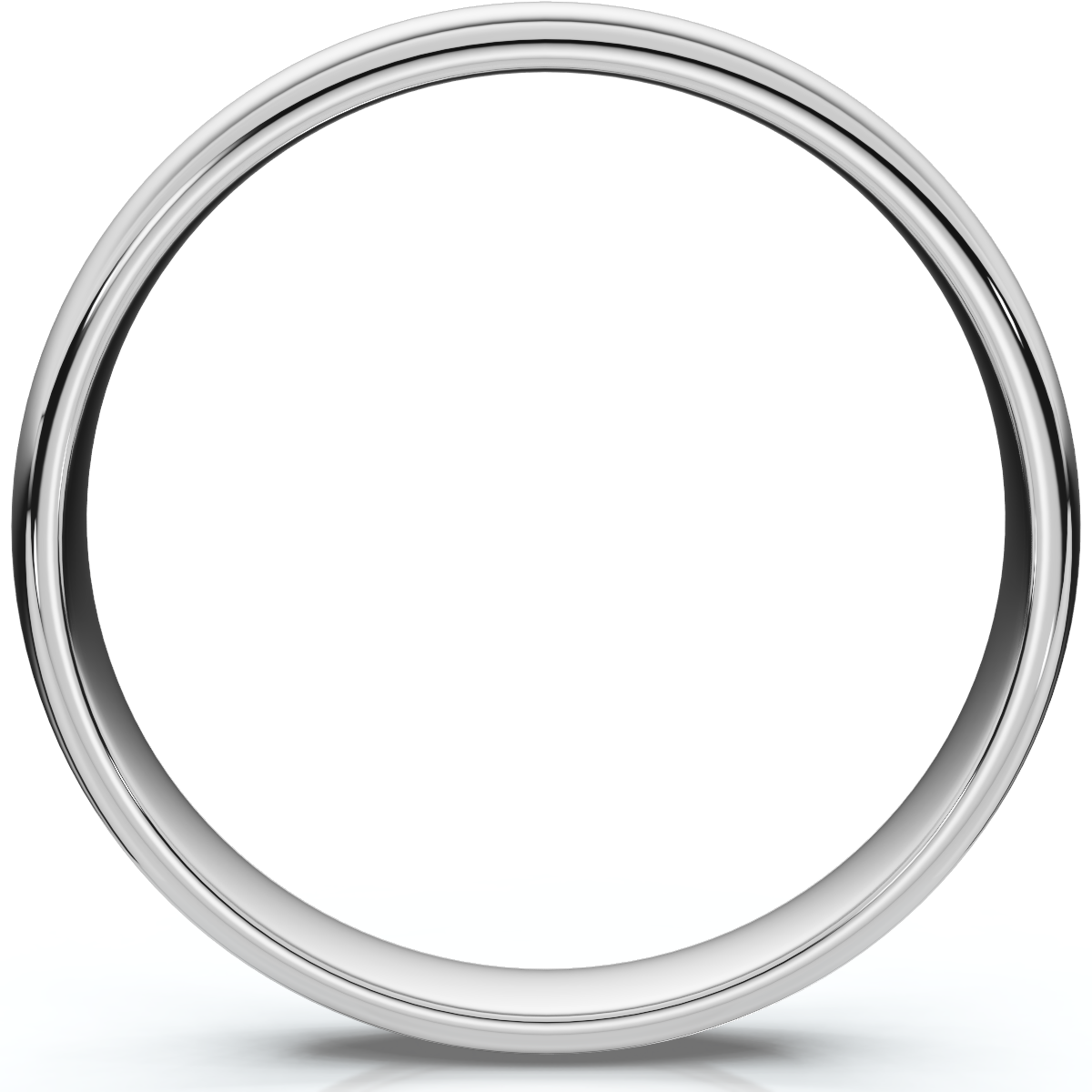 3mm Dome High Polished Wedding Band 950 Platinum