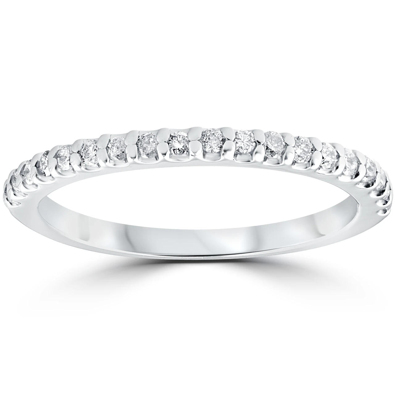 Diamond Wedding Ring 10k White Gold (H-I, I1)