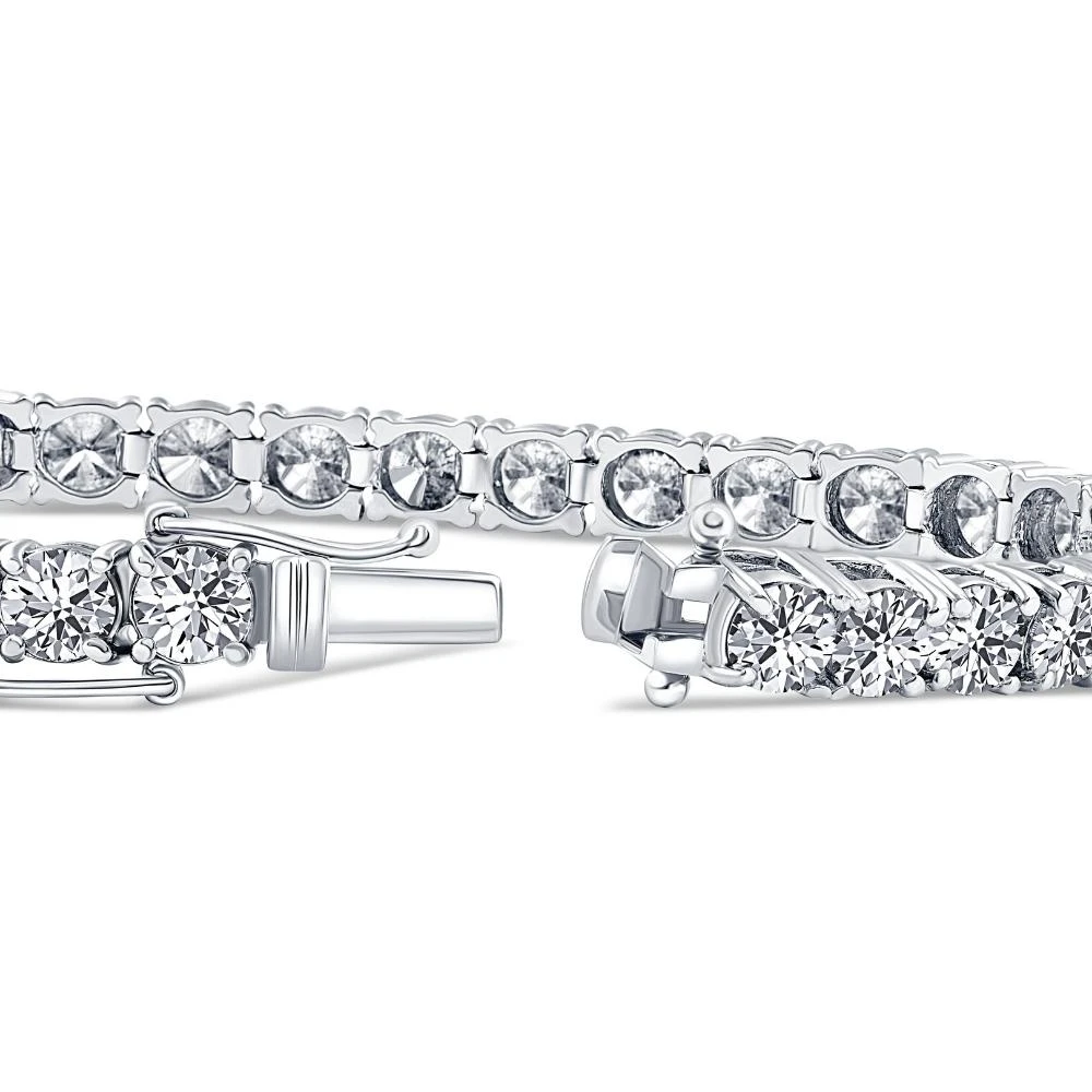 11ct Lab Grown Round Cut Diamond Tennis Bracelet 14K White Gold 7" (F-G, VS)
