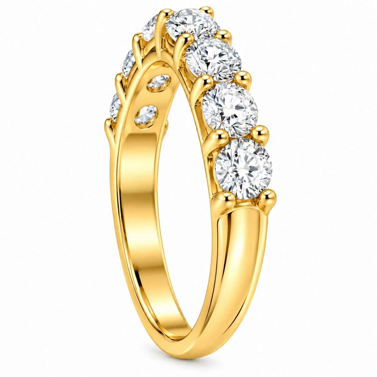 1 5/8ct U Prong Diamond Wedding Ring 14k Yellow Gold (H-I, I1)