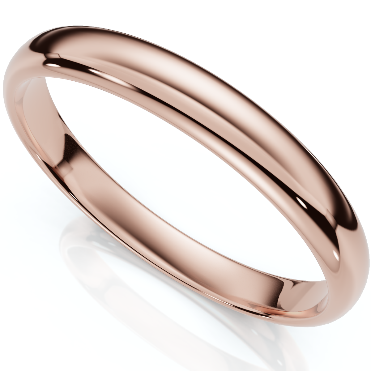 3mm Plain Band 14K Rose Gold