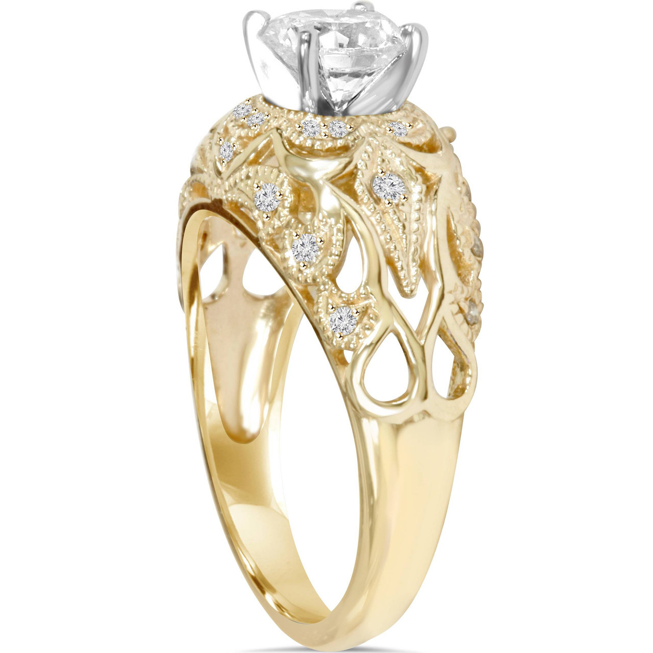 Emery .75Ct Vintage Diamond Antique Engagement 14K Yellow Gold (H-I, I1)
