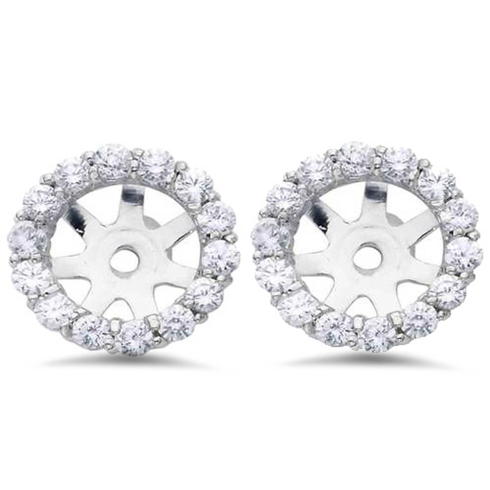 5/8ct  Diamond Earring Studs Halo Jackets 14 Kt (7-7.5mm) (G-H, I1)