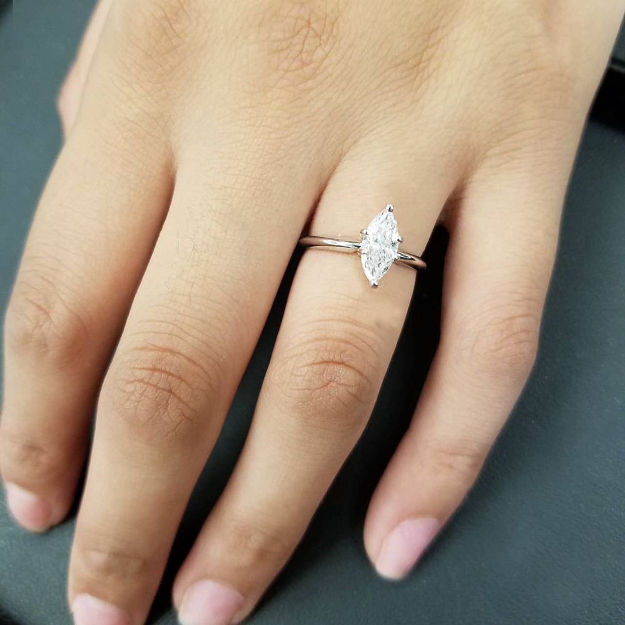 Wedding band for on sale 1 carat solitaire