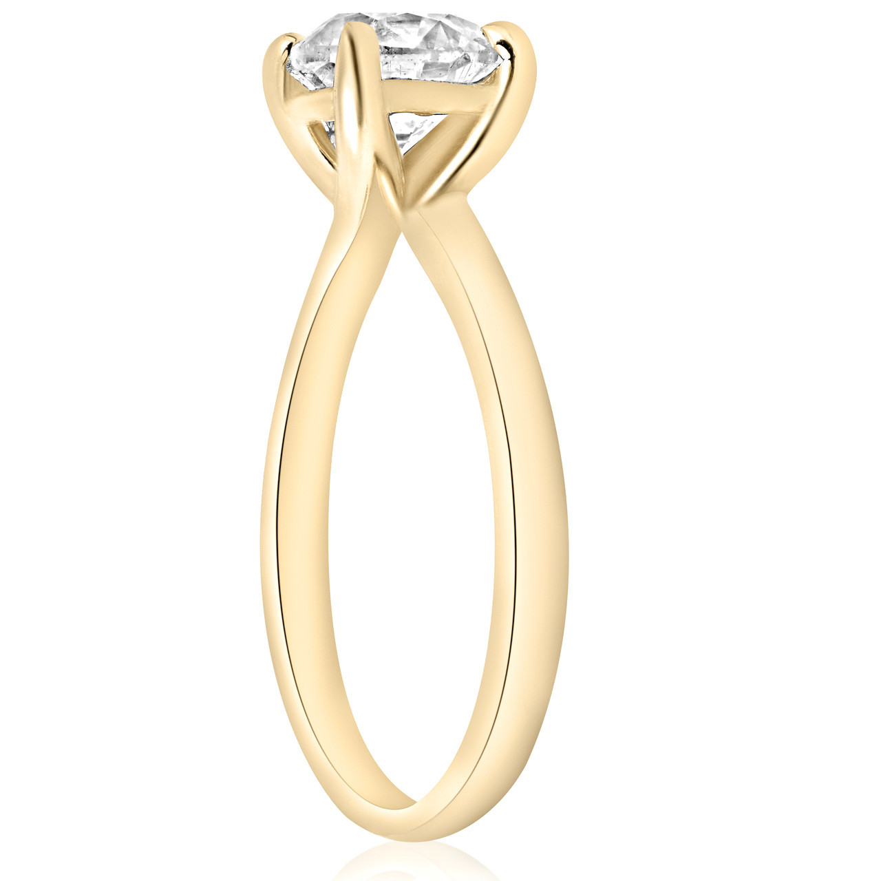 1 ct Round Diamond Solitaire Engagement Ring 14k Yellow Gold (G-H, SI) 1 ct Round Diamond Solitaire Engagement Ring 14k Yellow Gold (G-H, SI)