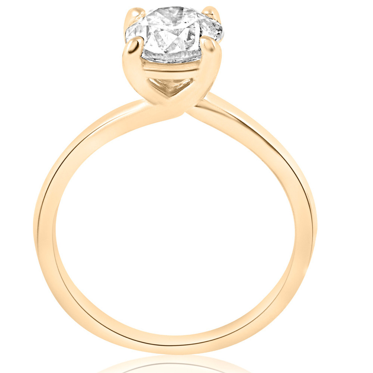 1 ct Round Diamond Solitaire Engagement Ring 14k Yellow Gold (G-H, SI) 1 ct Round Diamond Solitaire Engagement Ring 14k Yellow Gold (G-H, SI)
