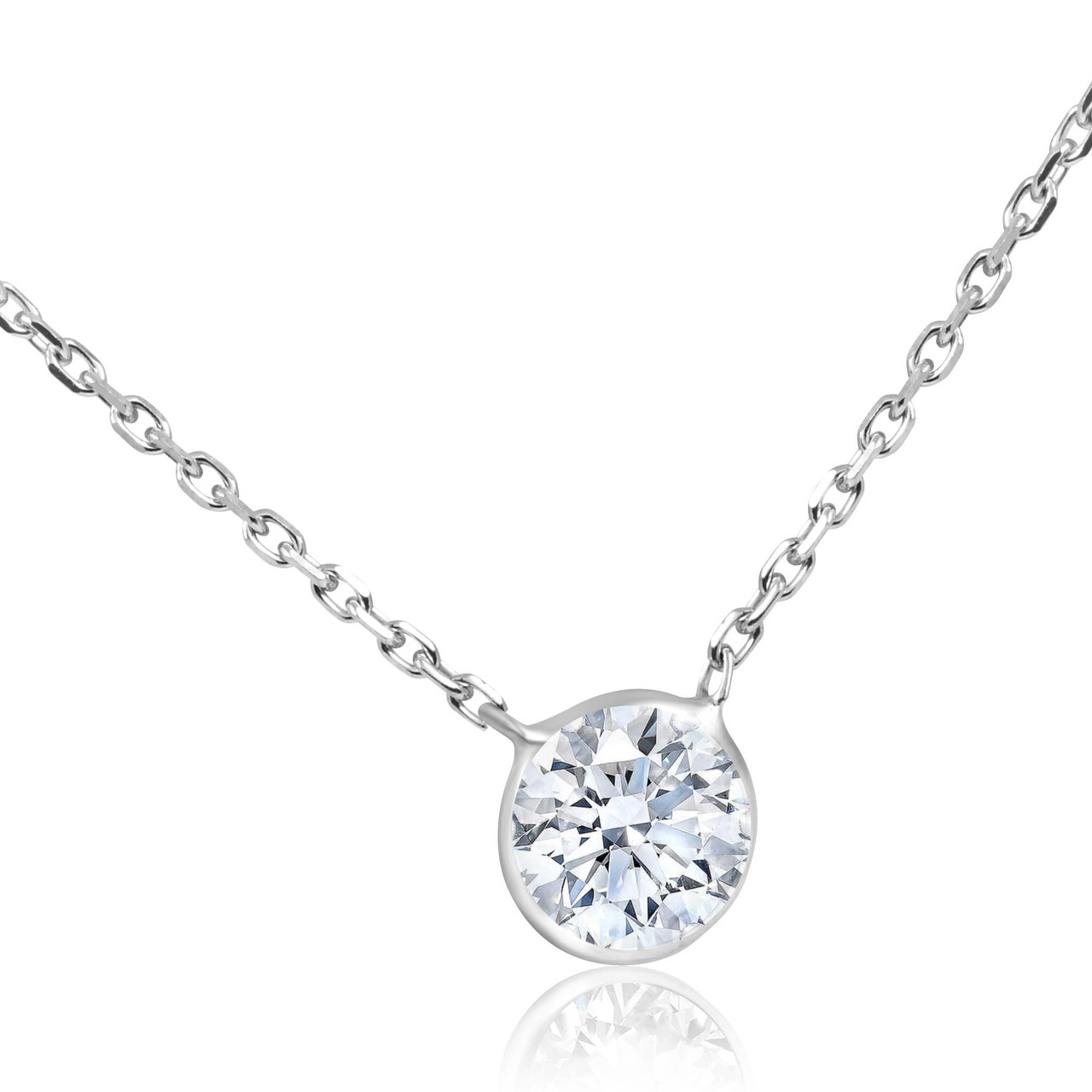 Jewelry Gift for Your Wife - 1/4 Carat TW Past Present Future Three Stone  Lab Grown Diamond Necklace in .925 Sterling Silver (Diamond Color F-G,  Clarity VS1-VS2) - PDF61402LD