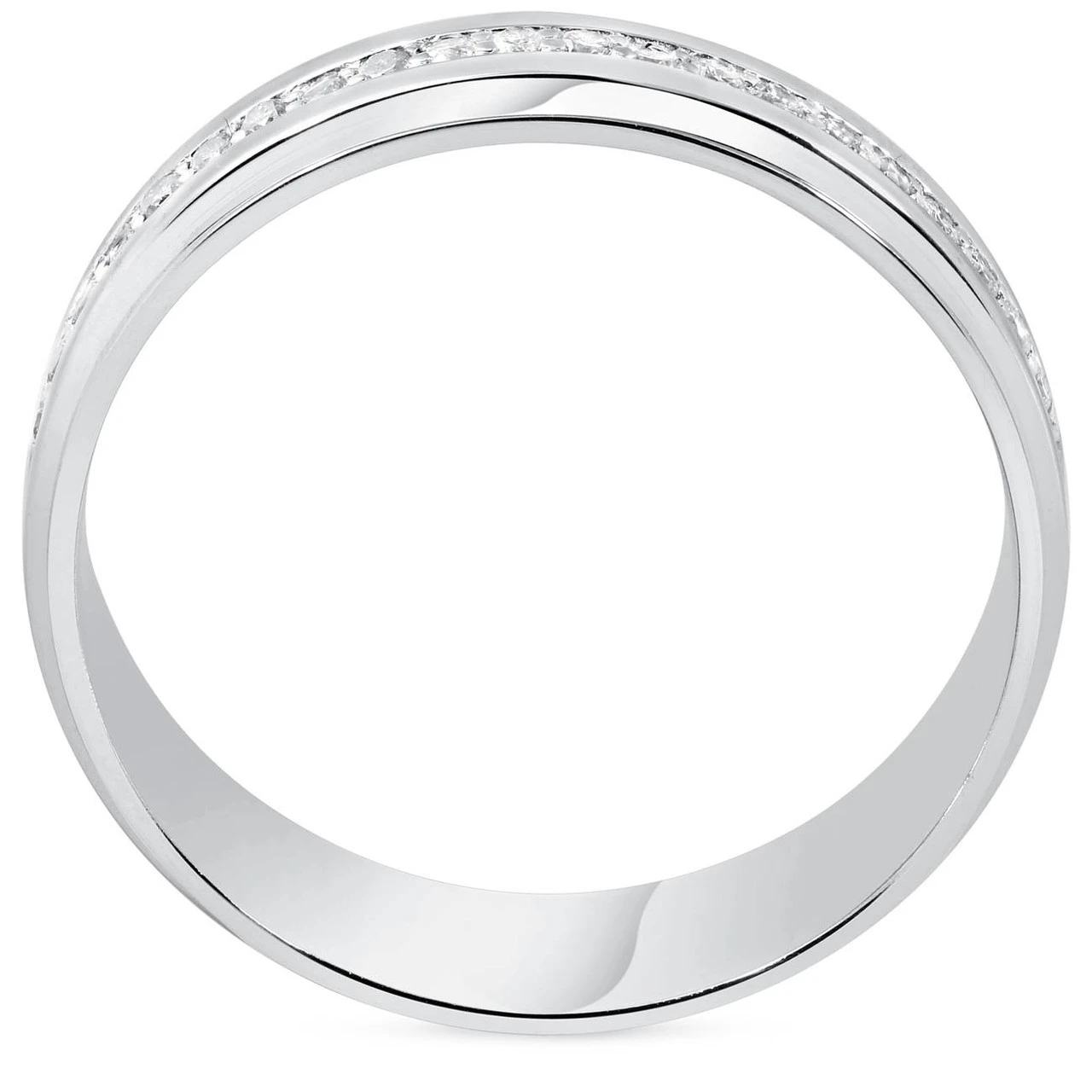 Mens Diamond 3/8ct Eternity Ring Wedding Band 14k White Gold 7mm Lab Grown (F-G, VS)