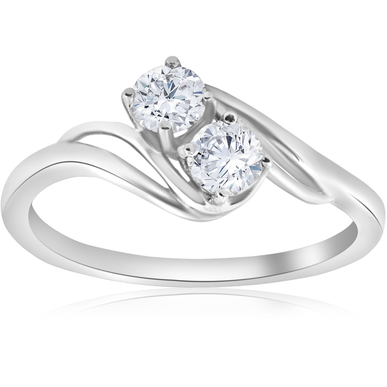 WHITE GOLD ENGAGEMENT RING WITH MARQUISE DIAMOND HALO. 3/8 CT TW - Howard's  Jewelry Center