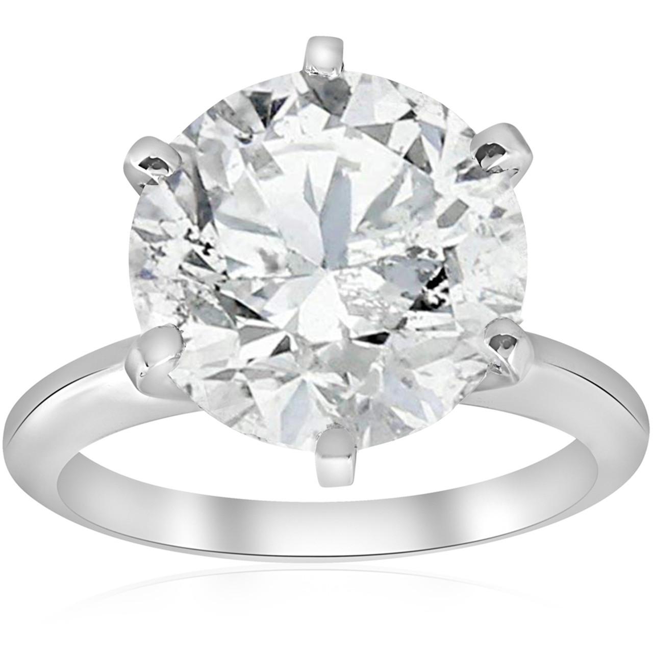 4 carat round diamond ring