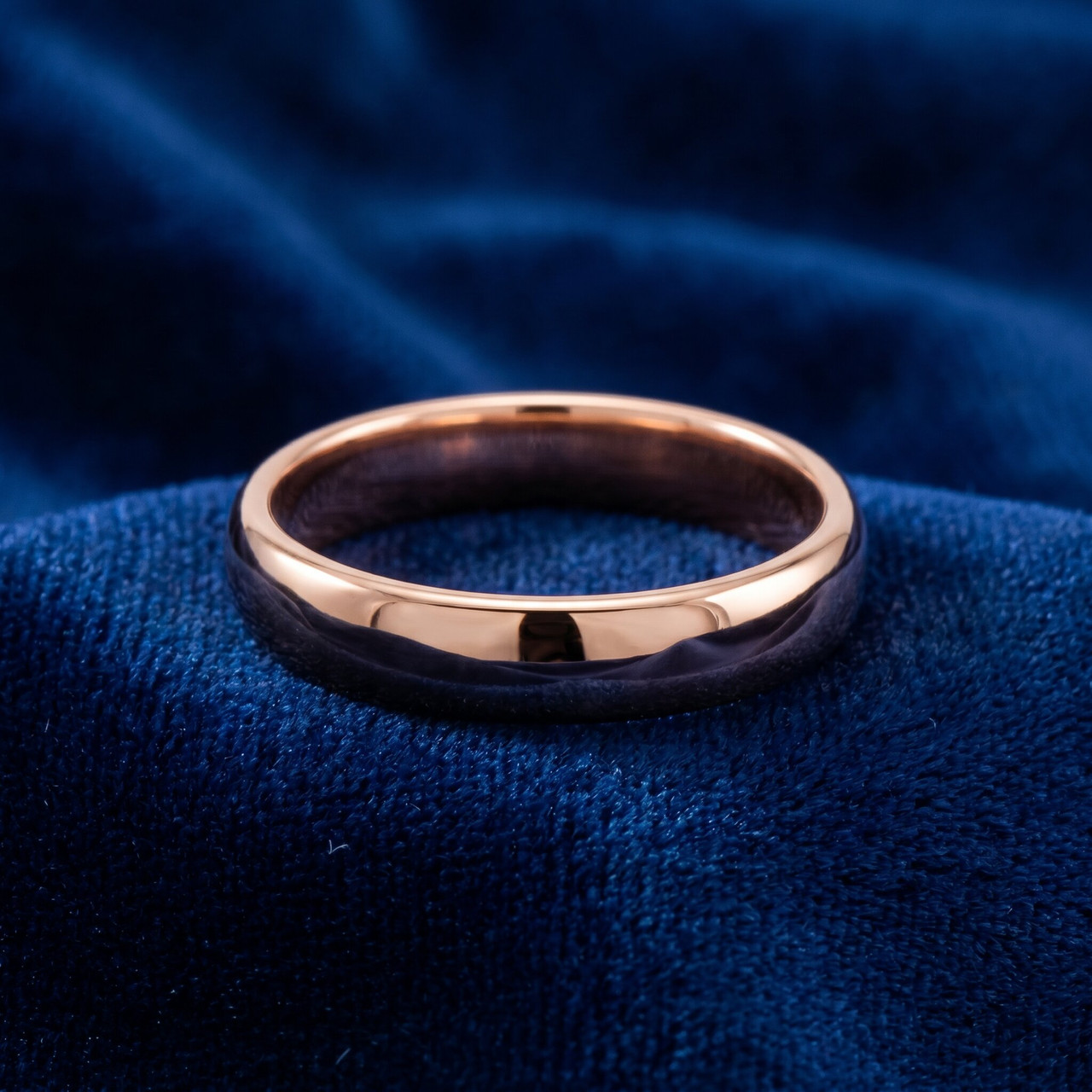 5mm Dome High Polished Wedding Band 14K Rose Gold