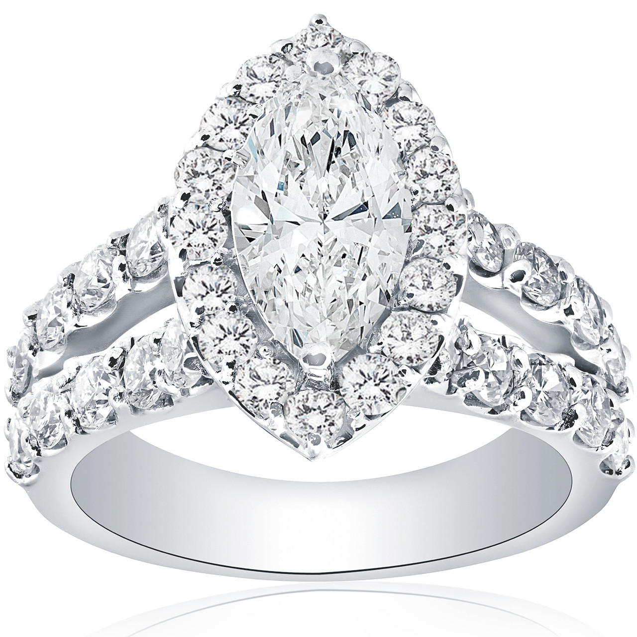 Solitaire Engagement Ring Wedding Band Bridal Set 1.50 Carat Solid