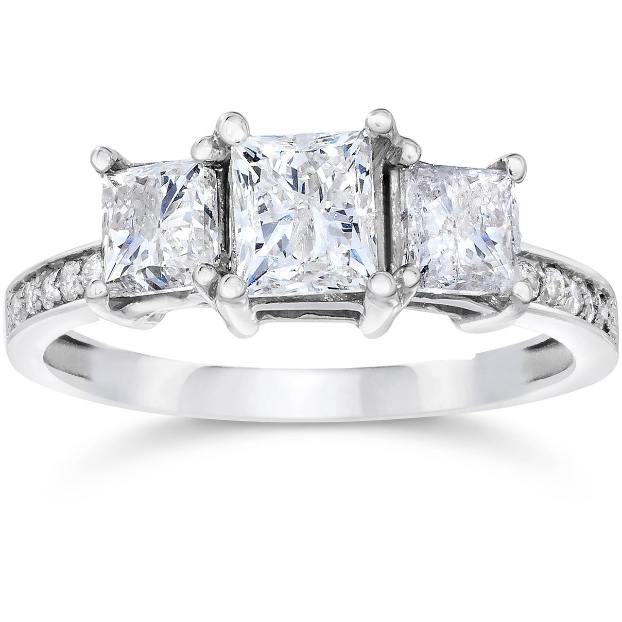 princess cut 3 diamond ring