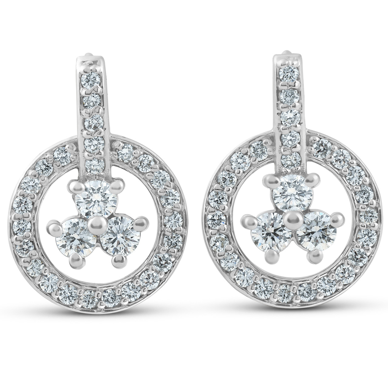 White Stone Earrings - Buy White Stone Earrings online in India