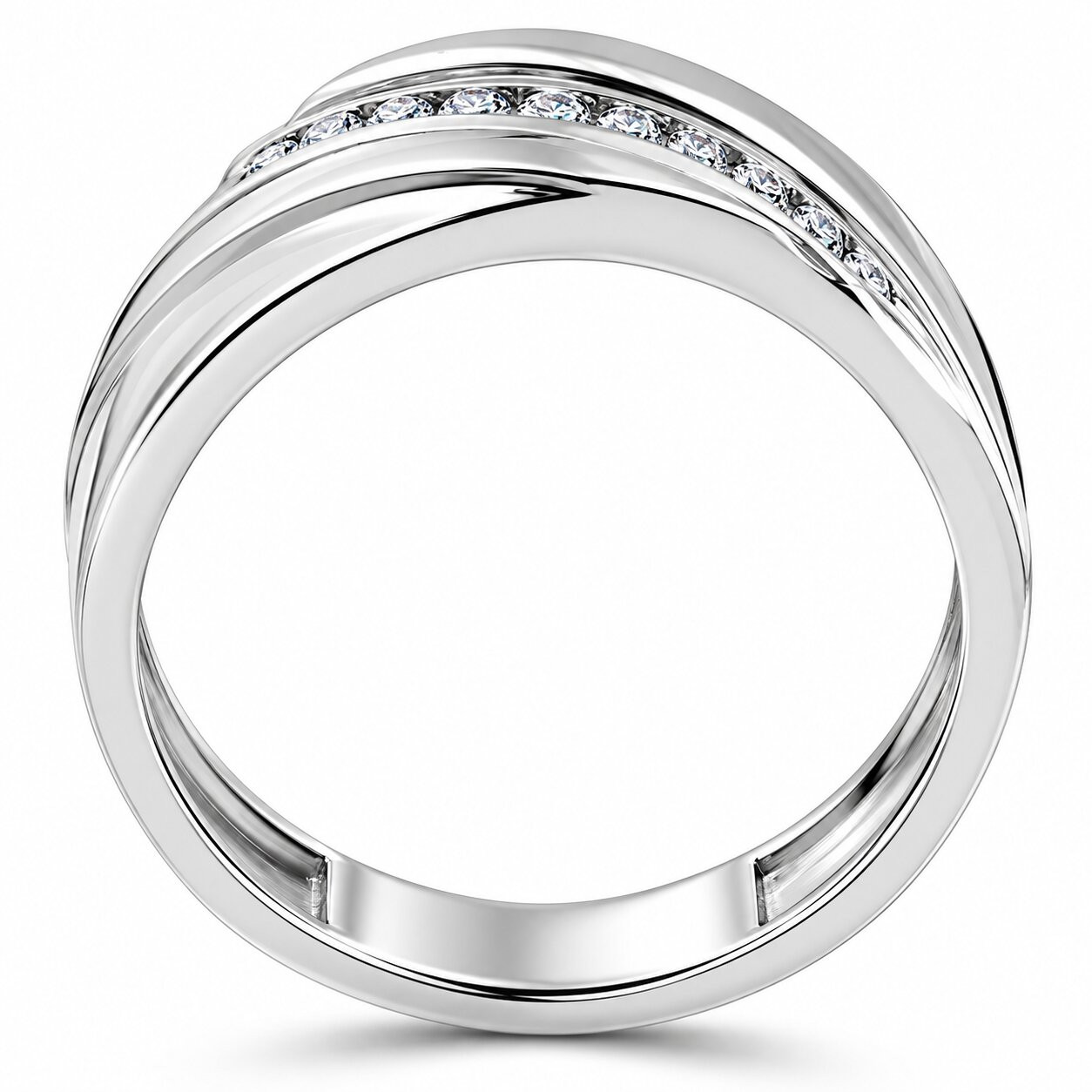 1/6CT Mens Diamond Ring 10K White Gold (H-I, I1)
