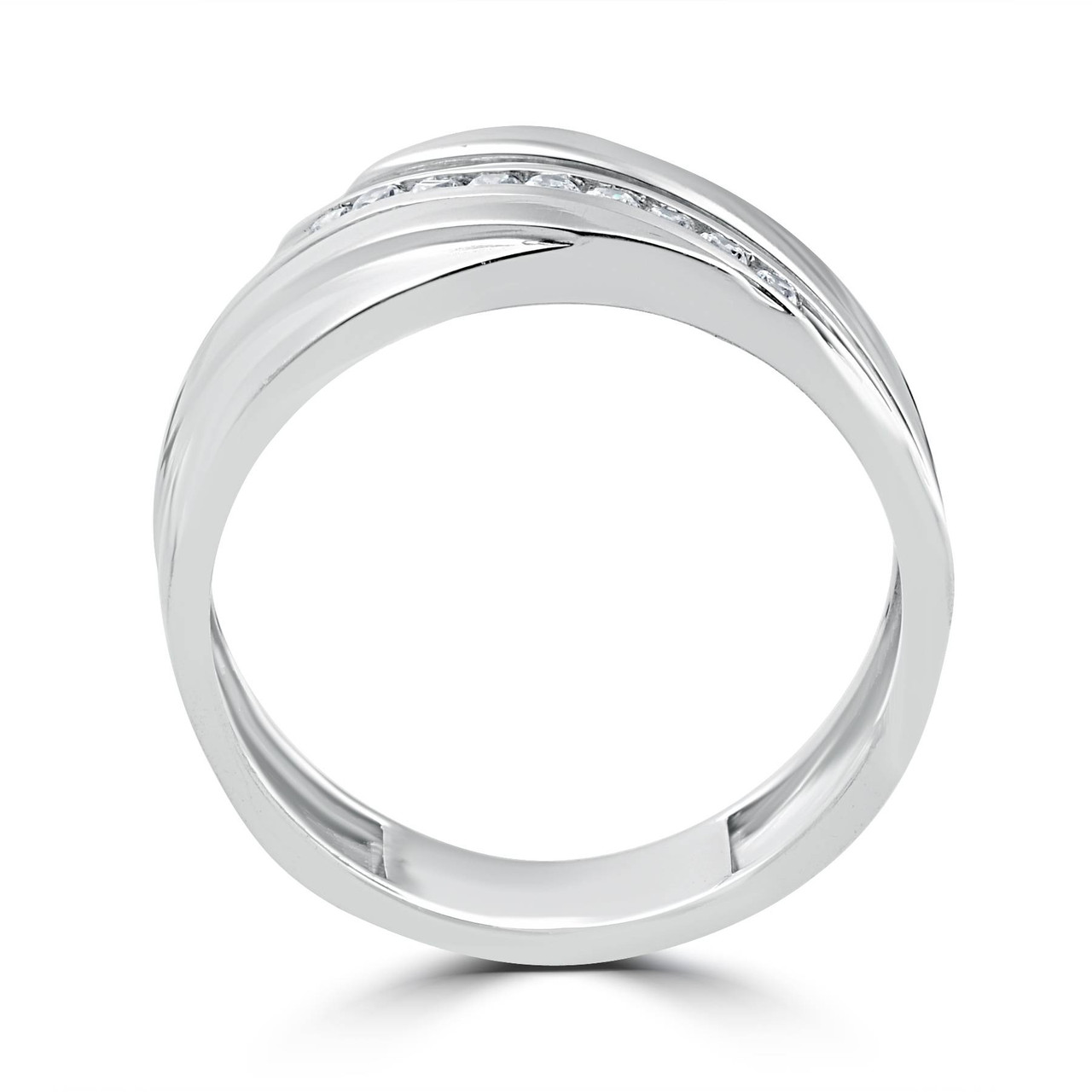 1/6CT Mens Diamond Ring 10K White Gold (H-I, I1)
