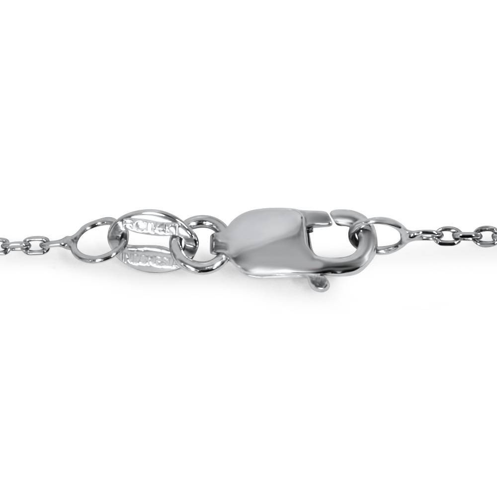 1 3/4 Ctw Diamond Bezel Station Necklace 14K White Gold 18" (G-H, SI)