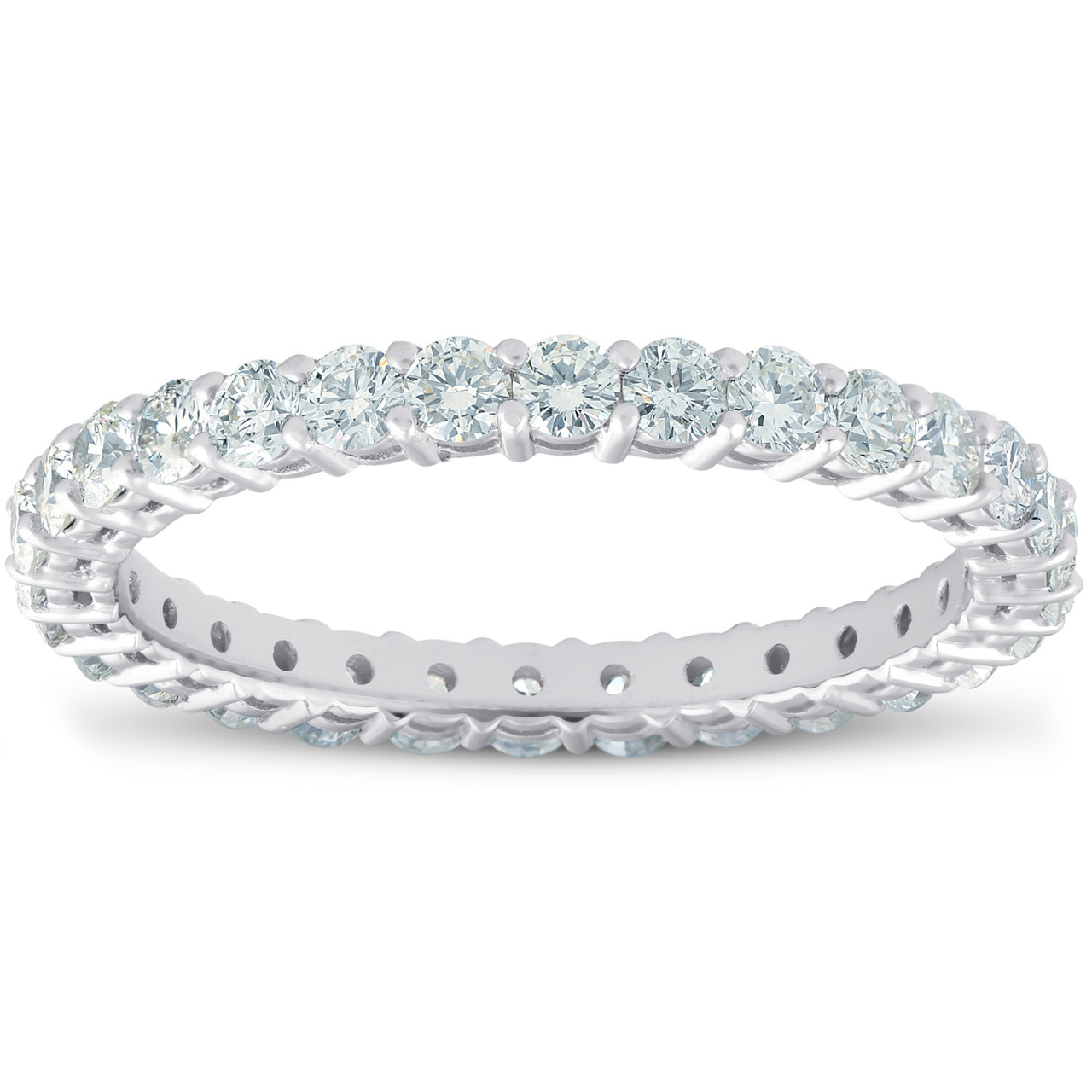 1ct Diamond Eternity Ring 14k White Gold (G-H, SI)