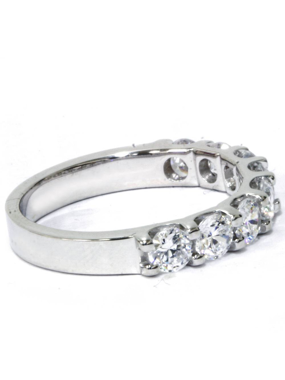 2ct Diamond U Prong Wedding Ring 14k White Gold Anniversary Band