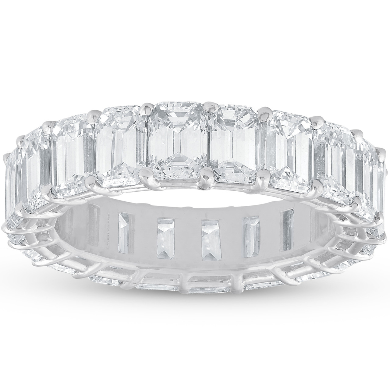 Vintage Platinum Diamond Eternity Ring, Full Hoop Wedding Band Size N /  6.75. - Addy's Vintage