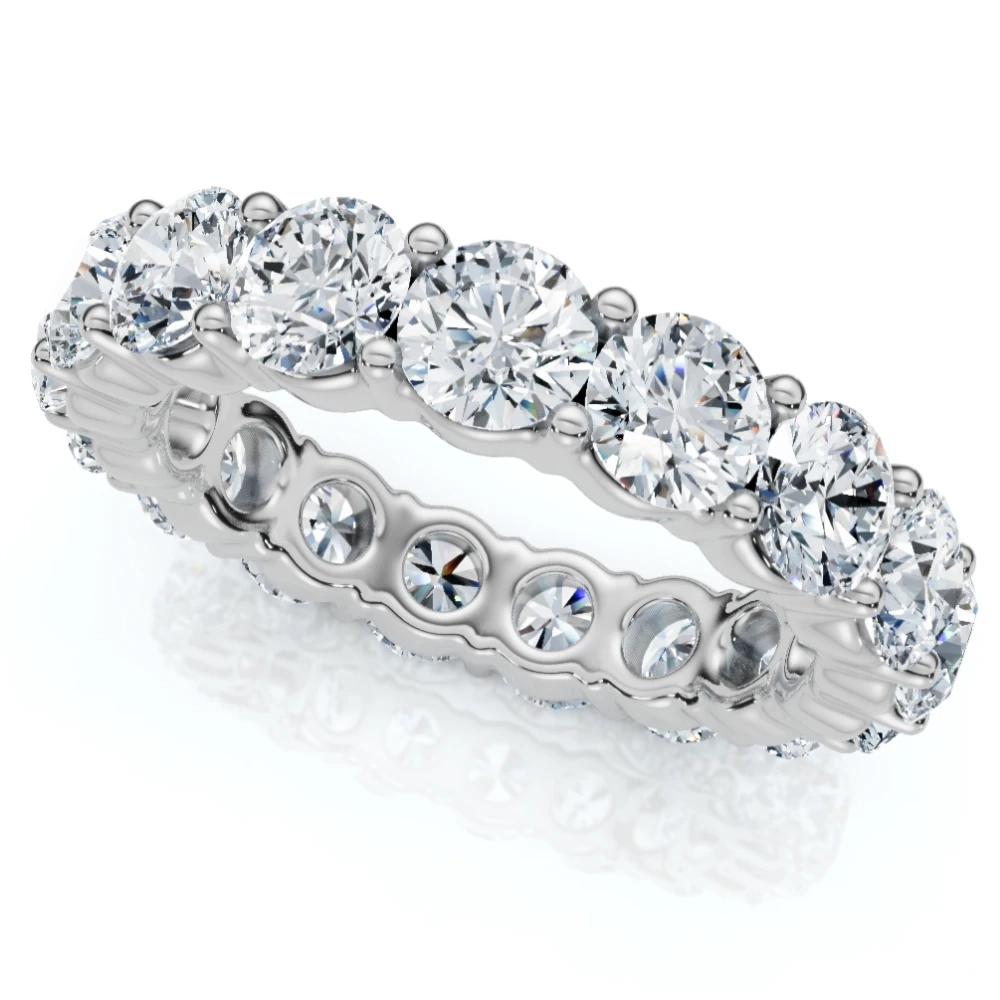4ct Diamond Eternity Wedding Ring 950 Platinum (G-H, I1)