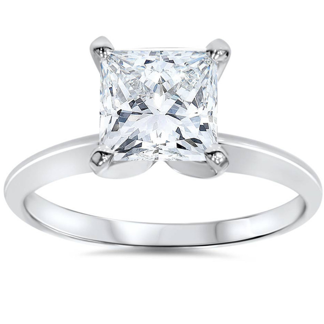 Tantalizing Three Stone Halo Cheap Three Stone Engagement Ring 1 Carat  Princess Cut Diamond on Gold - JeenJewels