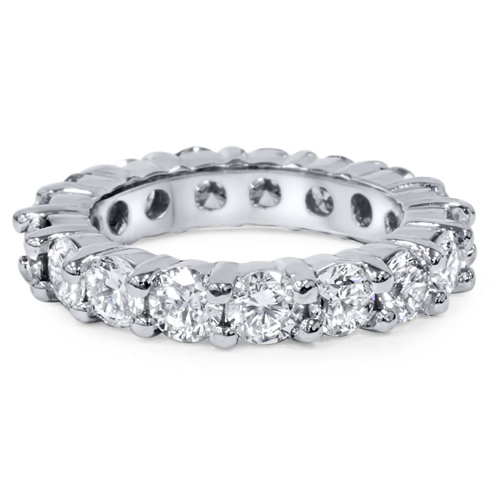 4Ct Diamond Platinum Eternity Ring Womens Wedding Stackable Band (G-H, I1)