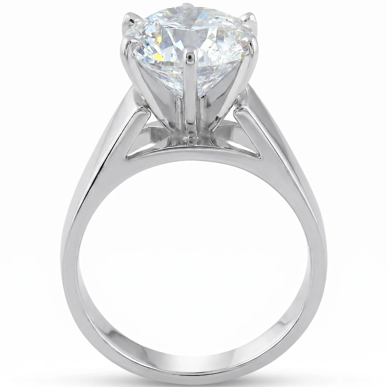 2 Ct Diamond Solitaire Engagement Ring 14k White Gold Lab Grown (F-G, VS)