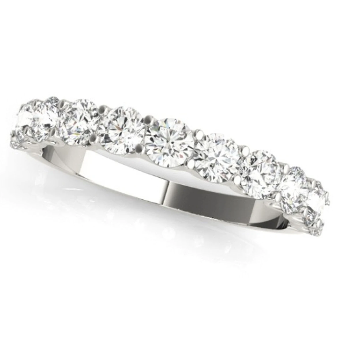 2 1/2 Ct Diamond Round Cut Engagement Ring Matching Wedding Band 14k White Gold (H-I, I1)