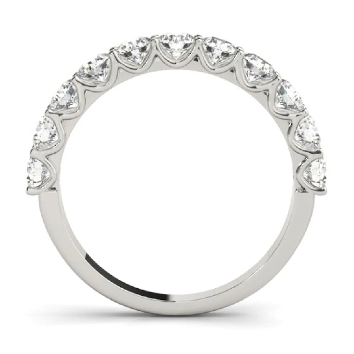 2 1/2 Ct Diamond Round Cut Engagement Ring Matching Wedding Band 14k White Gold (H-I, I1)