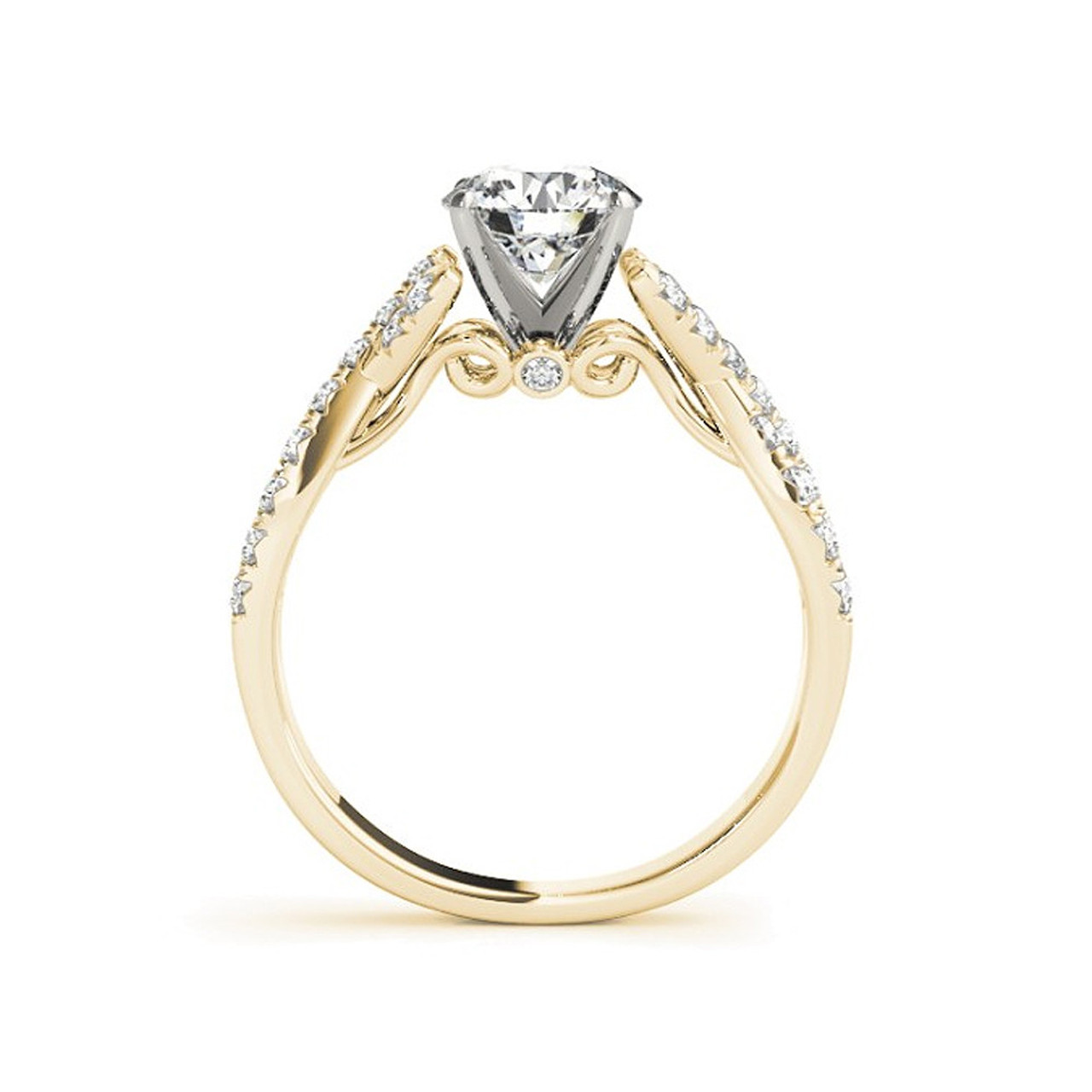 1 1/4 Ct Diamond Engagement Ring Wedding Band Set 14k Yellow Gold (H-I, I1)