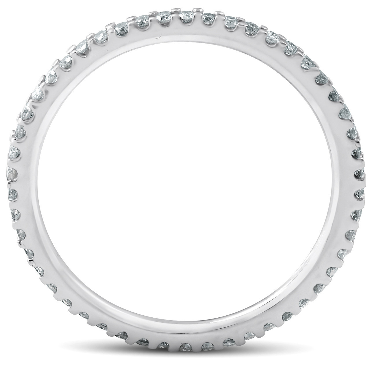 3/8ct Diamond Eternity Ring 14k White Gold Womens Stackable Wedding Band (G-H, I1)