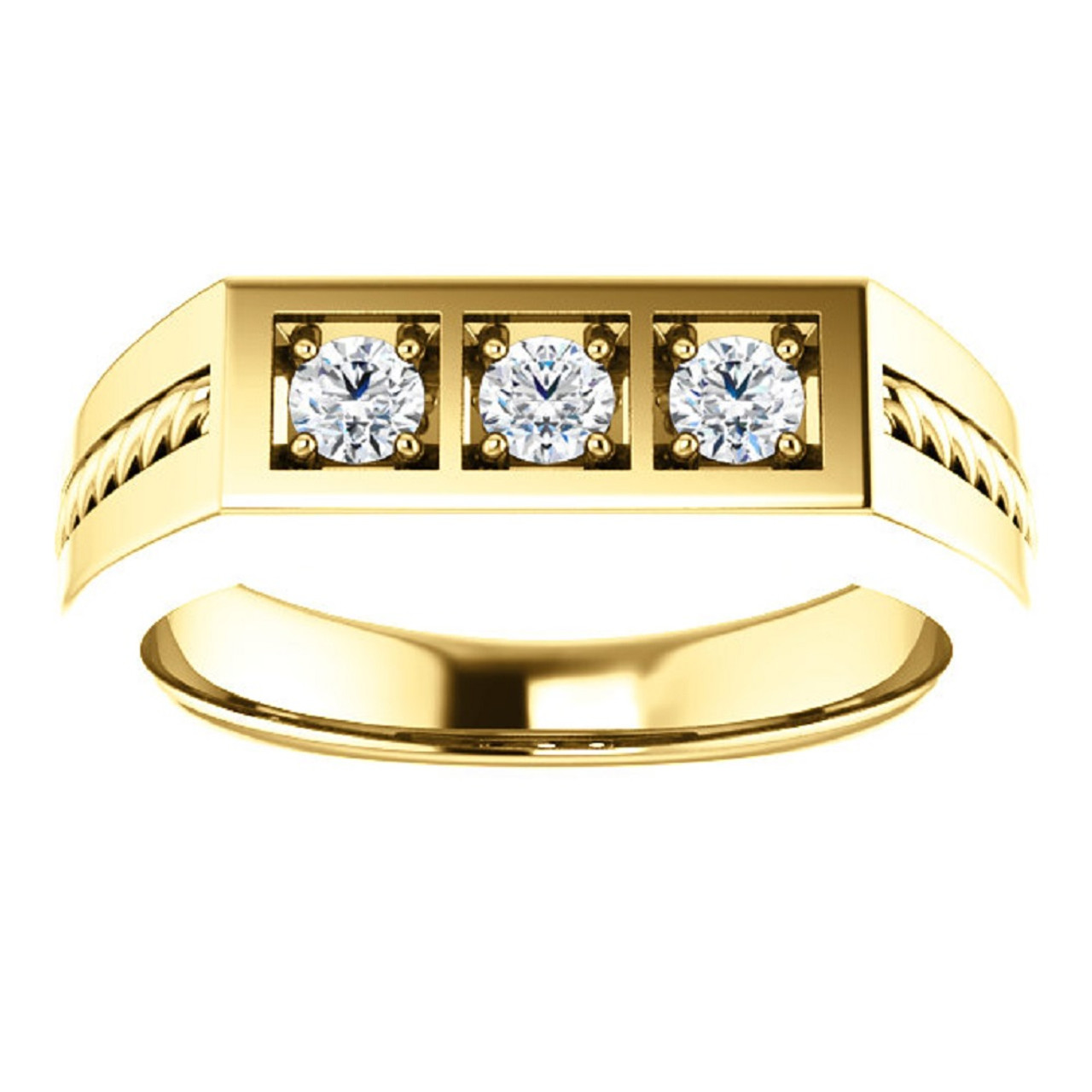 10K Yellow Gold Men's Nugget Ring - 11DG6A | JTV.com