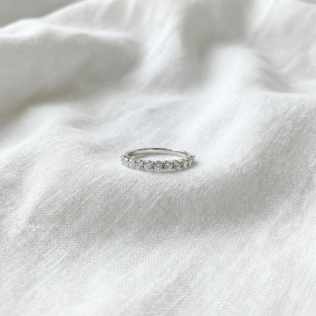 1/2 Ct TDW Diamond Wedding Ring Stackable Womens Anniversary Band 14k White Gold (G-H, I1)