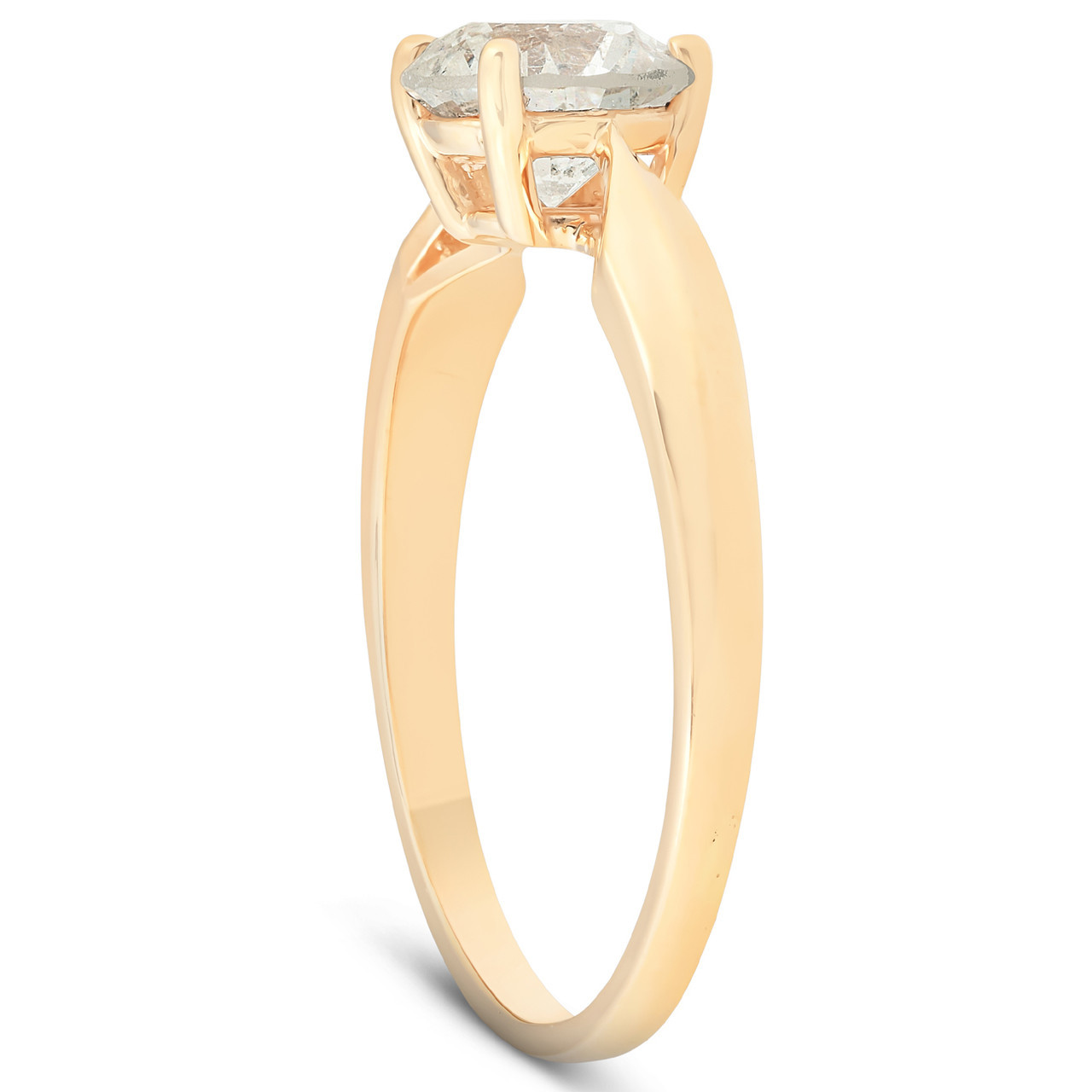 1 3/4 Ct TDW Solitaire Diamond Engagement Ring 14k Yellow Gold Enhanced (H-I, SI)
