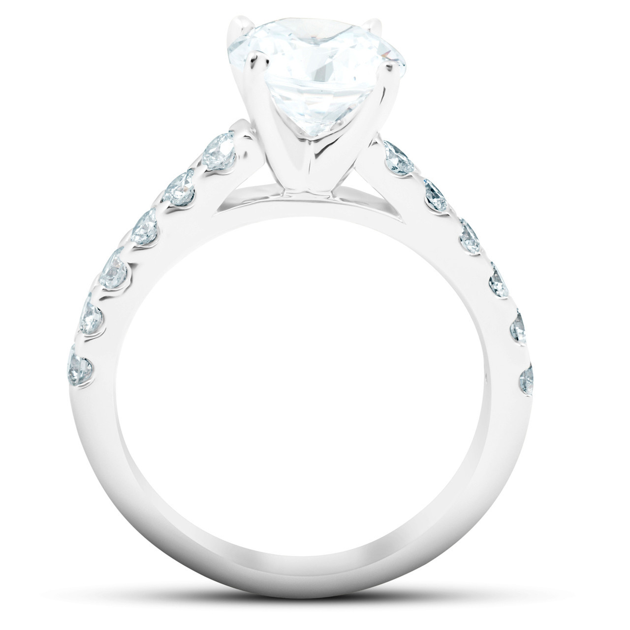 Certified 2 3/4 Ct Diamond Engagement Ring 14k White Gold Lab Grown (G-H, VS2-SI1) Certified 2 3/4 Ct Diamond Engagement Ring 14k White Gold Lab Grown (G-H, VS2-SI1)