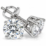 Platinum 2 Ct T.W. Lab Grown Diamond Studs Screw Backs