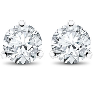 1 ct TDW Lab Grown Diamond Martni Studs 14k Gold Earrings (F-G, SI)