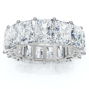 5Ct Radiant Cut Diamond 14k White Gold Eternity Wedding Ring Lab Grown (F-G, VS)