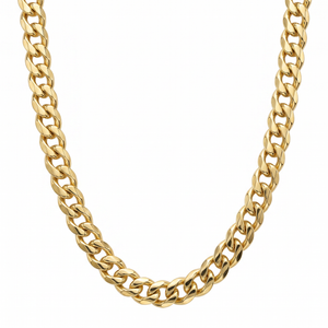 14k Yellow Gold Filled 3.2mm High Polish Miami Cuban Curb Link Chain Necklace