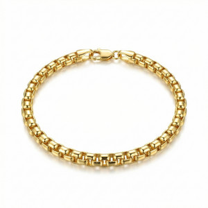 14k Yellow Gold Filled 3.5-mm Round Box Link Chain Bracelet