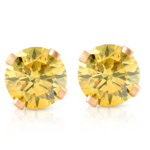 1/3 Ct T.W. Fancy Canary Yellow Lab Diamond Studs 14K Yellow Gold Lab Grown (, SI)
