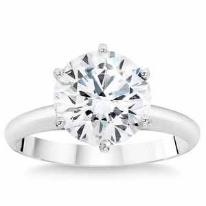 Platinum 3Ct Certified Diamond Solitaire Engagement Ring Lab Grown (G-H, VVS)
