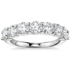 2 Ct TW 7-Stone Diamond Wedding Ring in White or Yellow Gold (G-H, I1)